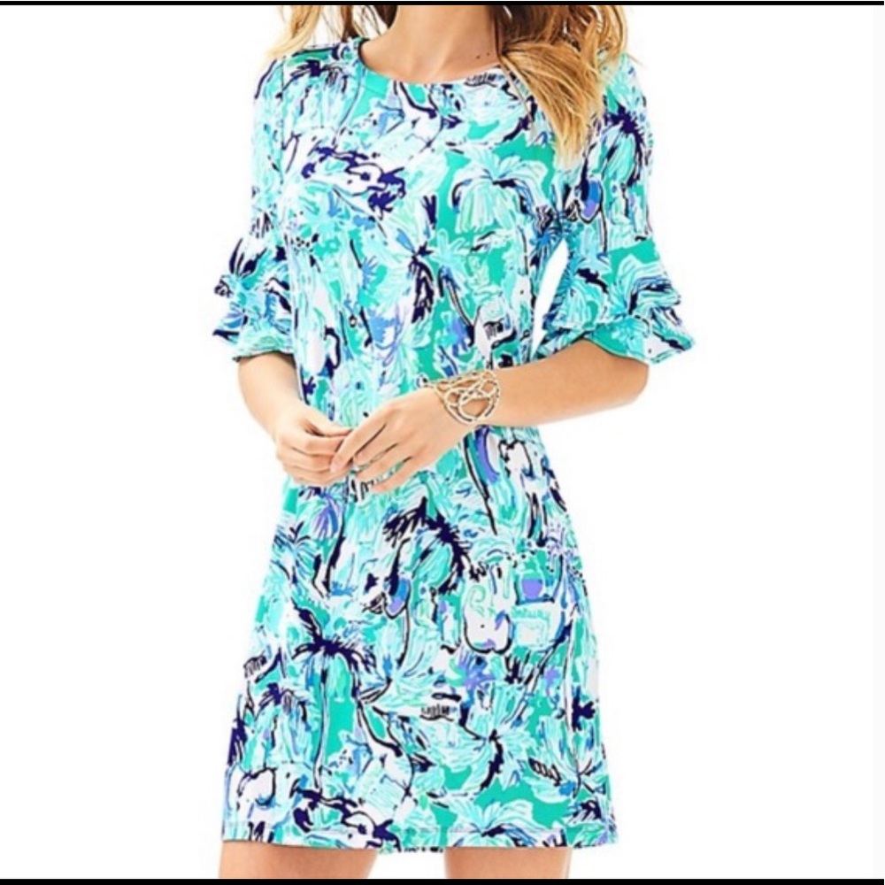 Lilly Pulitzer Lula Dress Elephant Print Sz XS